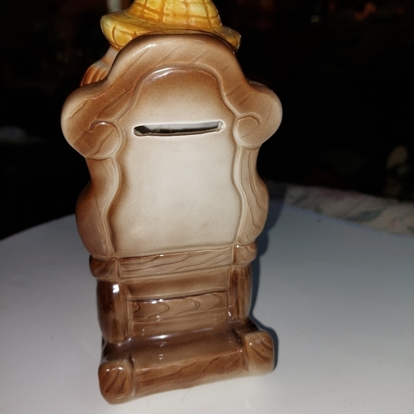 Vintage* Rocking Chair Grand-dad/Retiree Ceramic Cash Bank - Picture 3 of 6